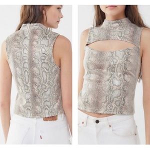 Urban Outfitters Snakeskin Sleeveless Top